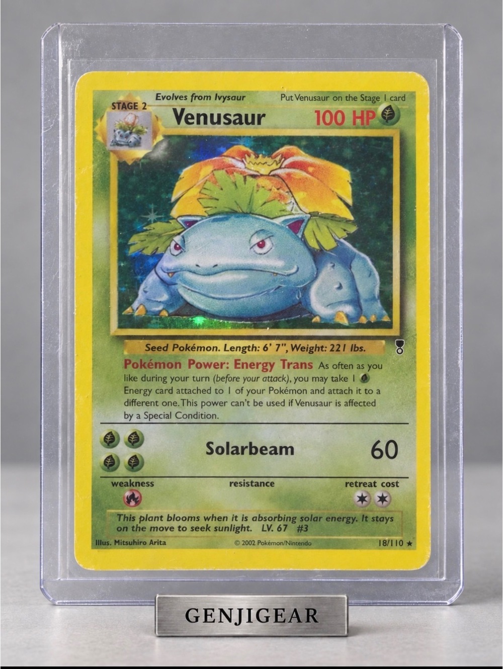 2002 Pokemon Legendary Collection Venusaur 18/110 Holo Rare WOTC Vintage